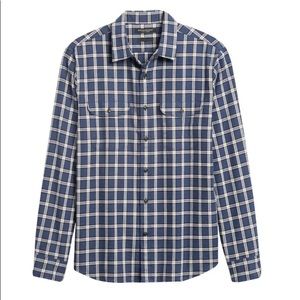 Banana Republic Luxe Flannel Untucked Plaid Shirt